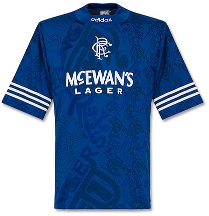 Camisa retro Adidas Rangers FC 1994 1996 I jogador